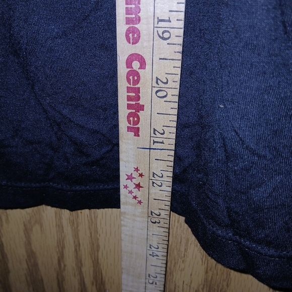 Daisy Fuentes Modal Top Womens Size Medium Black Textured Peplum Flutter Sleeves - Picture 10 of 11